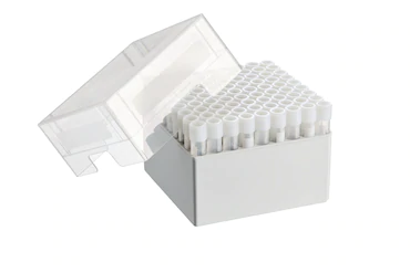 艾本德儲存盒 9 × 9, 可放置 81  個螺旋蓋（凍存）管， 4  –  5  mL，2  件，高 102  mm，4  英寸，聚丙烯材料，可耐受最低 -86  °C，可高溫高壓滅菌，帶蓋子并具有