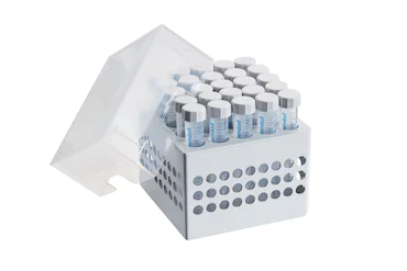艾本德儲存盒 5 × 5, 可放置 25  個試管，15  mL，2  件，高 127  mm，5  英寸，聚丙烯材料，可耐受最低 -86  °C，可高溫高壓滅菌，帶蓋子并具有數(shù)字字母標識