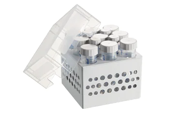 艾本德儲存盒 3 × 3, 可放置 9  個 50  mL 試管和 4  個 15  mL 試管，2  件，高 127  mm，5  英寸，聚丙烯材料，可耐受最低 -86  °C，高溫高壓滅菌，帶蓋子